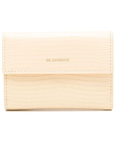 Jil Sander Portemonnaie mit Logo-Stempel - Natur