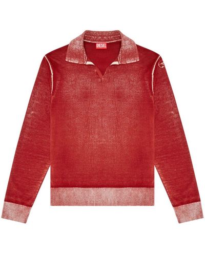 DIESEL Ausgeblichener Pullover - Rot