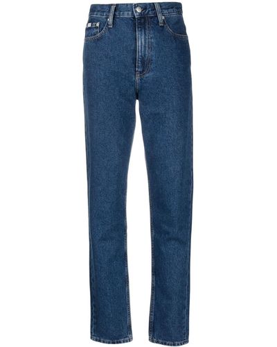 Calvin Klein Mom-Jeans mit geradem Bein - Blau