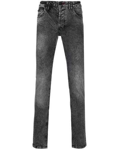 Philipp Plein Istitutional Super Straight-cut Jeans - Grey