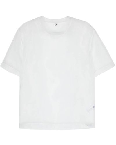 Patrizia Pepe Sheer Organza T-shirt - White