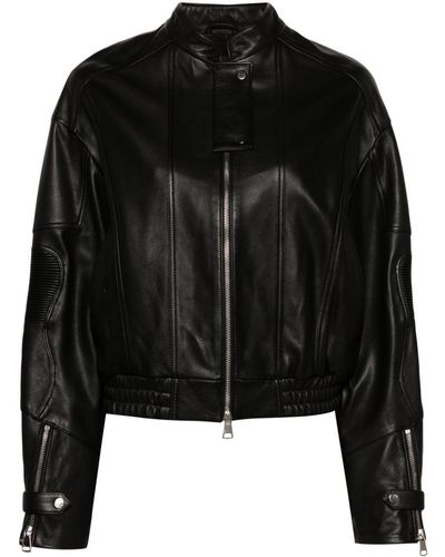 Manokhi Janhvi Leather Jacket - Black