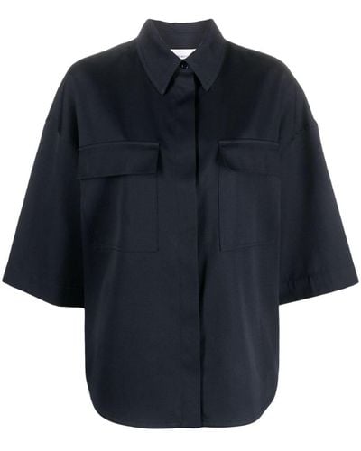 Christian Wijnants Camisa Toba oversize - Azul
