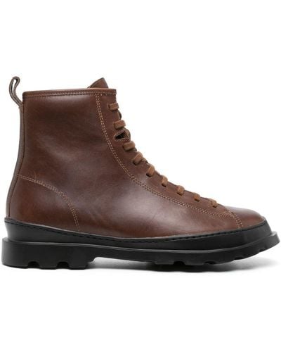 Camper Brutus Leather Boots - Brown