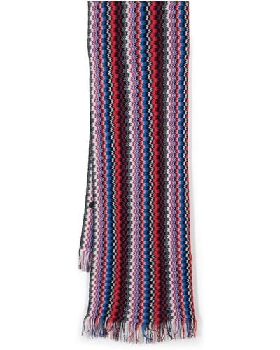 Missoni Zigzag-woven Wool Scarf - Purple