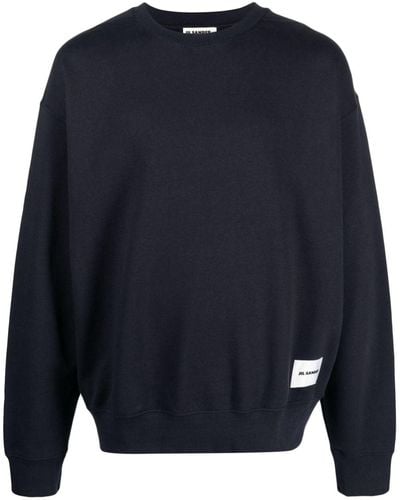 Jil Sander Sweater Met Logopatch - Blauw