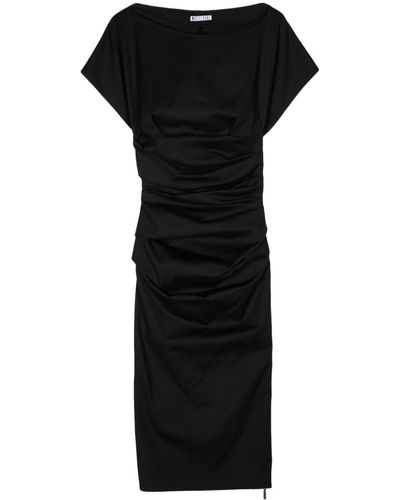 Maticevski Yuzu Ruched Midi Dress - Black