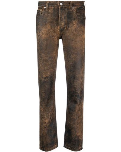 Ralph Lauren Collection 750 Coated-finish Straight-leg Jeans - Grey