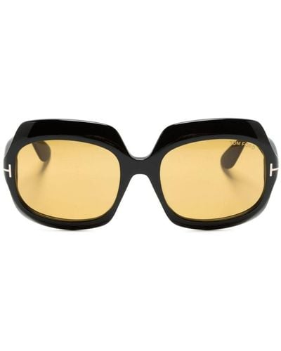 Tom Ford Ren Oversize-frame Sunglasses - Natural