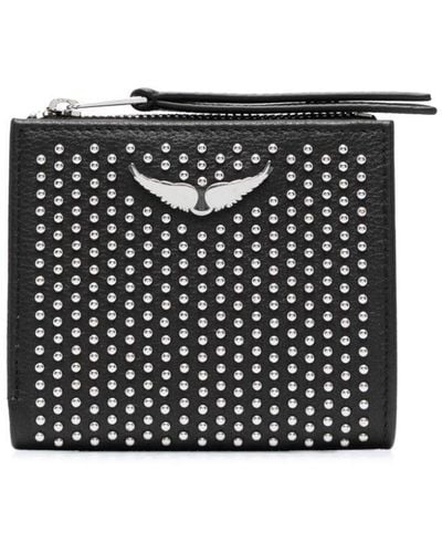 Zadig & Voltaire Dotted Swiss Leather Wallet - Black