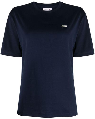 Lacoste Logo-patch Cotton T-shirt - Blue