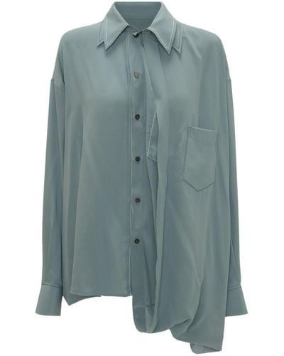 Victoria Beckham Long-sleeve Double-layered Shirt - Blue
