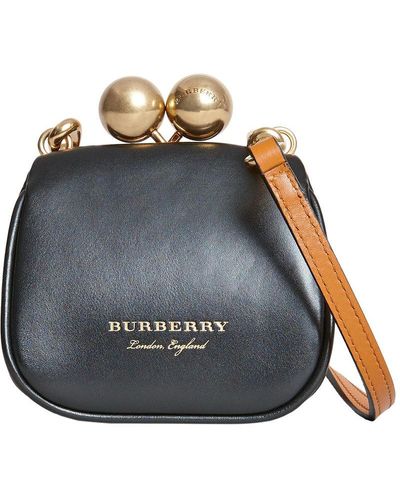 Burberry Mini sac porté épaule à fermoir porte-monnaie - Noir