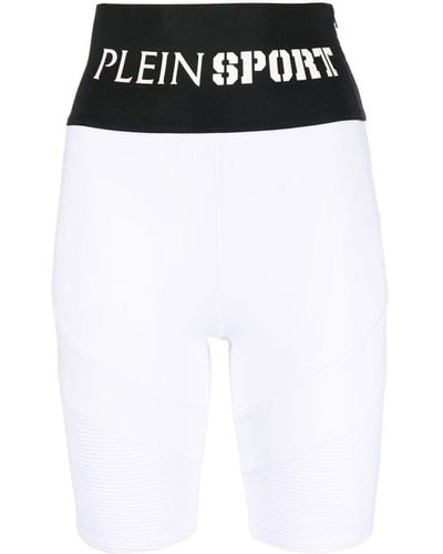 Philipp Plein Short cycliste à bande logo - Noir