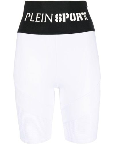 Philipp Plein Fietsshorts Met Logoband - Zwart