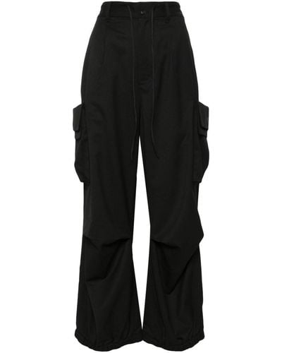 Y-3 Pantalon ample à poches cargo - Noir