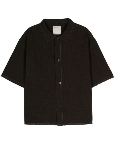 Satta Tack Cotton Shirt - Black
