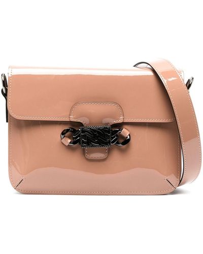 Casadei Mia Satchel-Tasche aus Lackleder - Pink