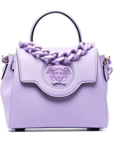 Versace Small La Medusa Top-handle Bag - Purple