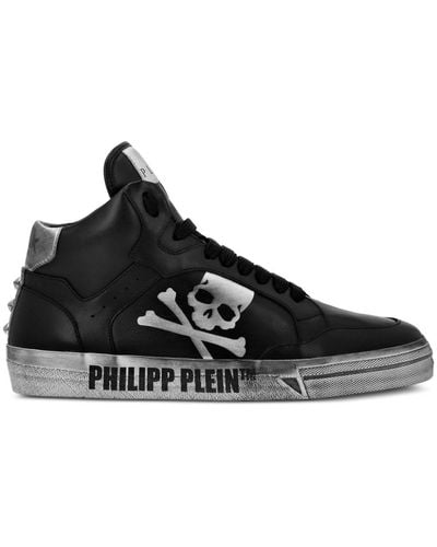 Philipp Plein Retrokickz Sneakers mit Distressed-Finish - Schwarz