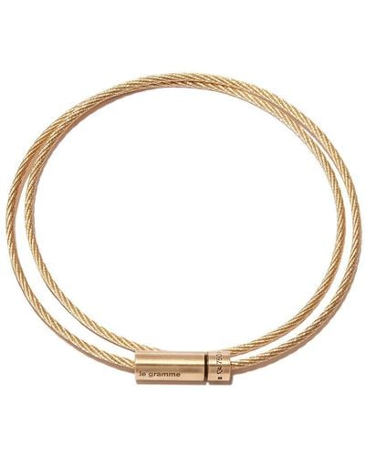 Le Gramme Le Câble Double Bracelet - Metallic