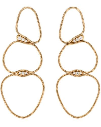 Fernando Jorge 18kt Yellow Gold Fluid Diamond Earrings - Metallic