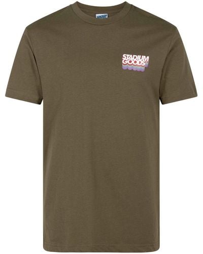 Stadium Goods T-Shirt mit Farbverlauf-Logo - Grün