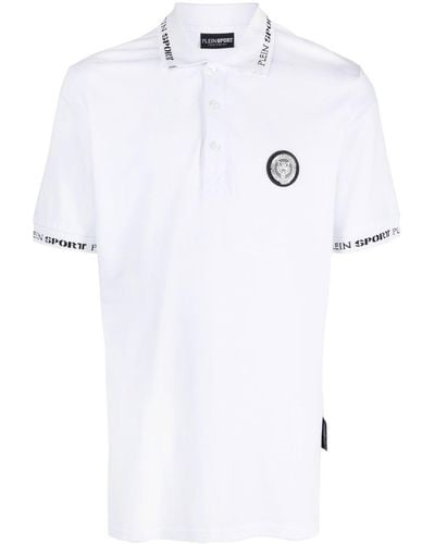 Philipp Plein Poloshirt mit Logo-Patch - Weiß