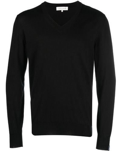 Mackintosh Logo-patch V-neck Sweater - Black