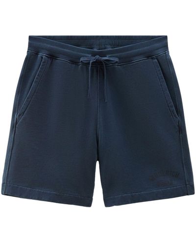 Woolrich Pantalones cortos de deporte con cordones - Azul