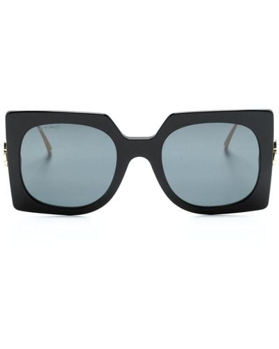 Etro Pegaso-motif Oversize-frame Sunglasses - Blue