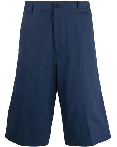 KENZO Long Cotton Shorts - Blue