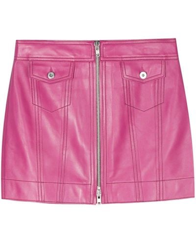 Stand Studio Kaelyn Leather Skirt - Pink