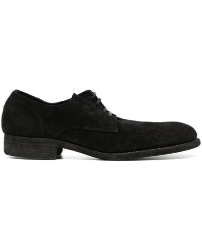 Guidi Suede Derby Shoes - Black