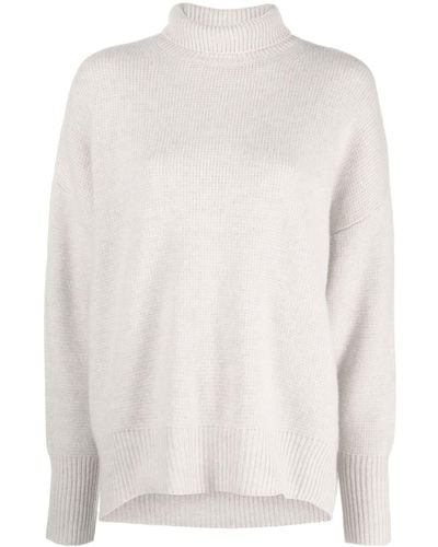LeKasha Bagan Roll-neck Knit Sweater - White