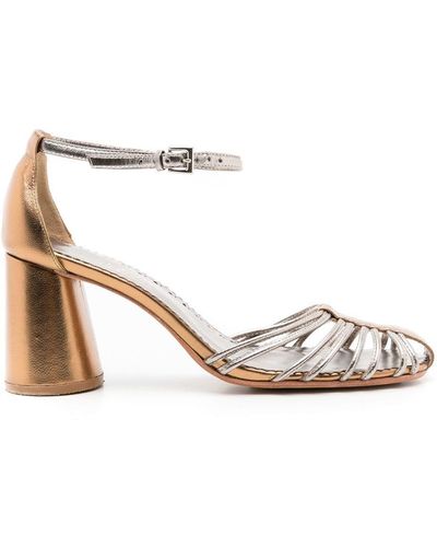 Sarah Chofakian Cyril 75mm Metallic Sandals