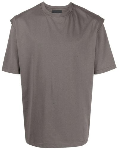 HELIOT EMIL T-Shirt im Layering-Look - Grau