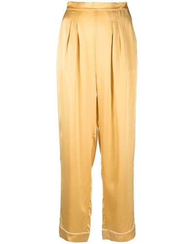 Eres Silk Pajama Bottoms - Yellow