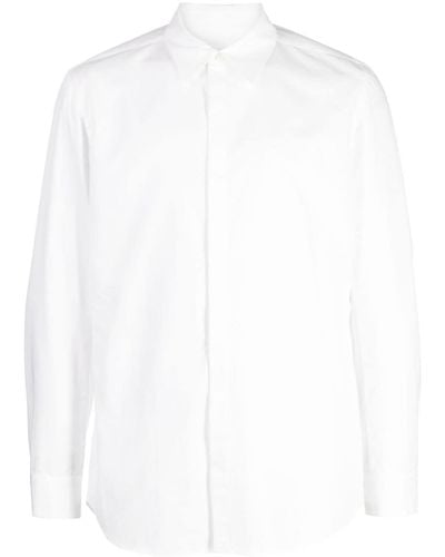 Attachment Long-sleeve Button-up Shirt - White