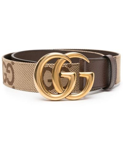 Gucci GG Marmont Jumbo GG Wide Belt - Bruin