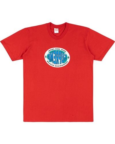 Supreme T-Shirt mit grafischem Print - Rot
