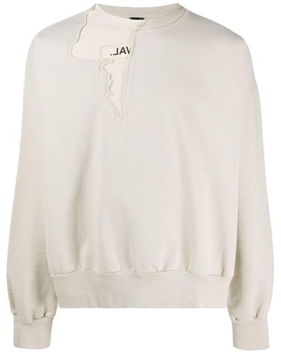 VAl Kristopher Distressed Layered Sweatshirt - White