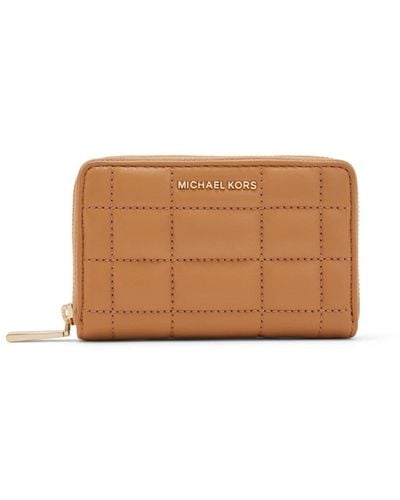 Michael Kors Quilted Leather Wallet - ブラウン