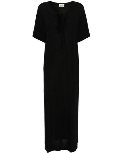 P.A.R.O.S.H. V-neck Knitted Dress - Black