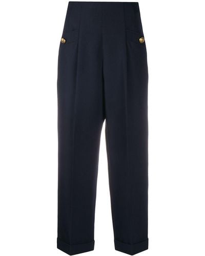 Sandro Sieny High Waisted Trousers - Blue