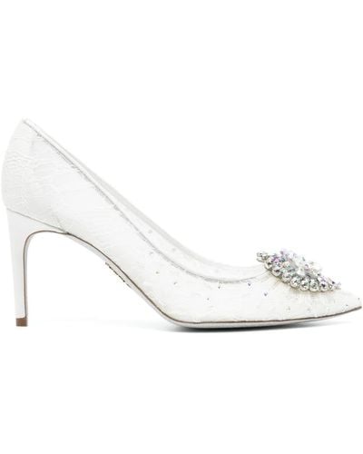 Rene Caovilla Zapatos Cinderella con tacón de 65 mm - Blanco