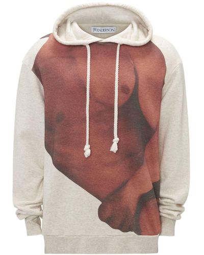 JW Anderson Photograph-print Cotton Hoodie - Pink