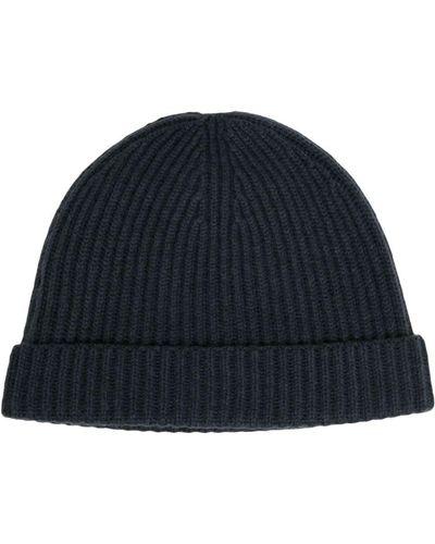 N.Peal Cashmere Ribbed-knit Cashmere Beanie - Blue