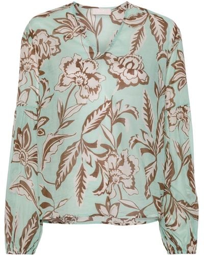 Liu Jo Floral-print blouse - Grau