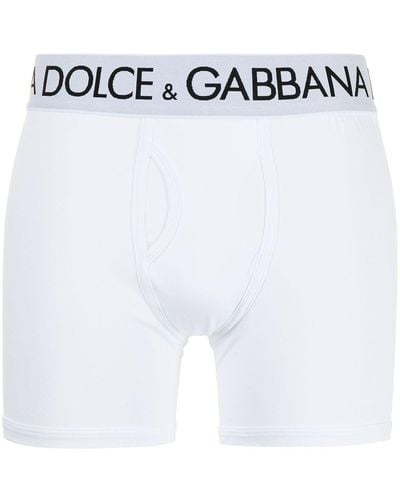 Dolce & Gabbana Boxer à bande logo - Blanc